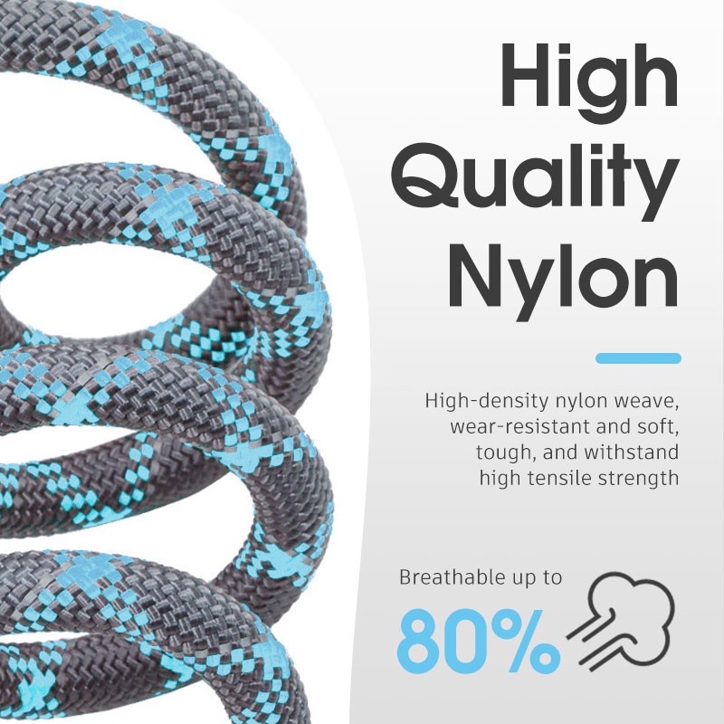 HamshMoc Dây xích chó hạng nặng Dây xích chó Nylon có móc chắc chắn Đệm mềm Tay cầm thoải mái Dây xích thú cưng cho chó nhỏ vừa lớn