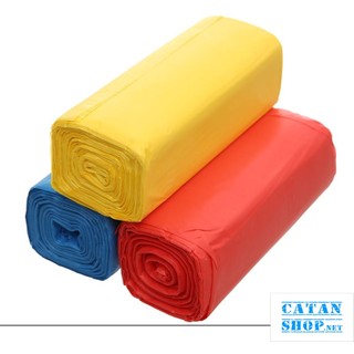 Set 3 Cuộn Túi Rác Màu, Túi Rác Đen Bao Đựng Rác Không Quai Sinh Học Size Trung 55 x 65cm