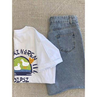 HIIXIIVI Áo Thun 100% Cotton Tay Ngắn Dáng Rộng Phong Cách Hàn Quốc Thời Trang Mùa Hè Mới Cho Nữ