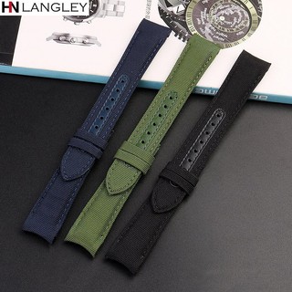 SEIKO Dây Đeo Đồng Hồ Bằng Nylon Đầu Cong 20mm 22mm Cho Omega Planet Ocean Seamaster 300