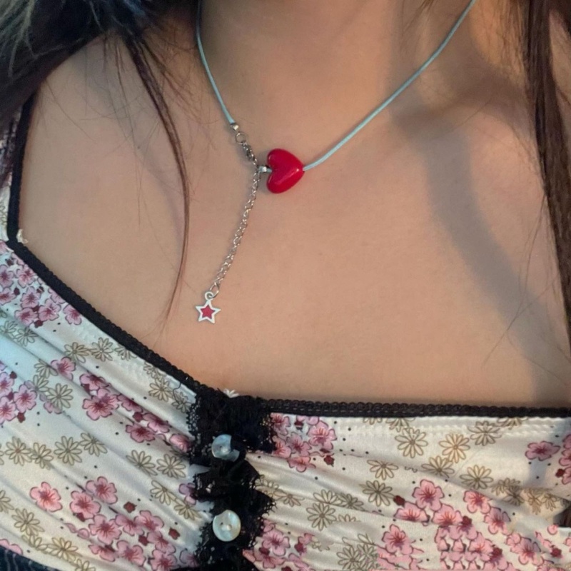 Vòng cổ trái tim đỏ ngọt ngào, dây chuyền choker đẹp mắt - Quà tặng Valentine lý tưởng