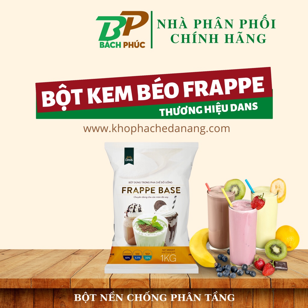 Bột kem béo frappe DANS 1kg - Bột chống phân tầng tách nước - Bột Đá ...