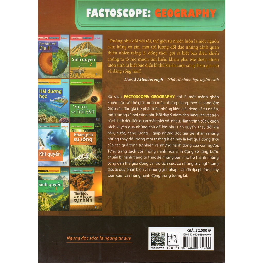 Sách Factoscope: Geography : Tìm hiểu và phối hợp với tự nhiên