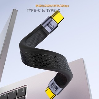 R * Cáp USB C tốc độ cao Type C Cáp sạc nam sang Type C 240W Sạc nhanh Video 8K 40Gbps cho điện thoại linh hoạt