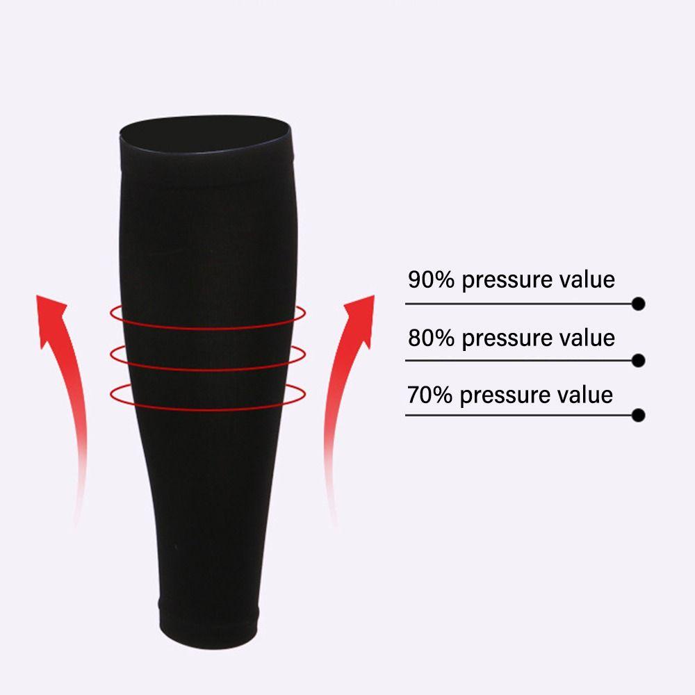 OUSXA 1 Cặp Hỗ Trợ Bắp Chân Thể Thao, Tất Nén Không Chân Nylon Co Giãn, Ngăn Ngừa Giãn Tĩnh Mạch Co Giãn Da Đen Tay Chân Nam Nữ