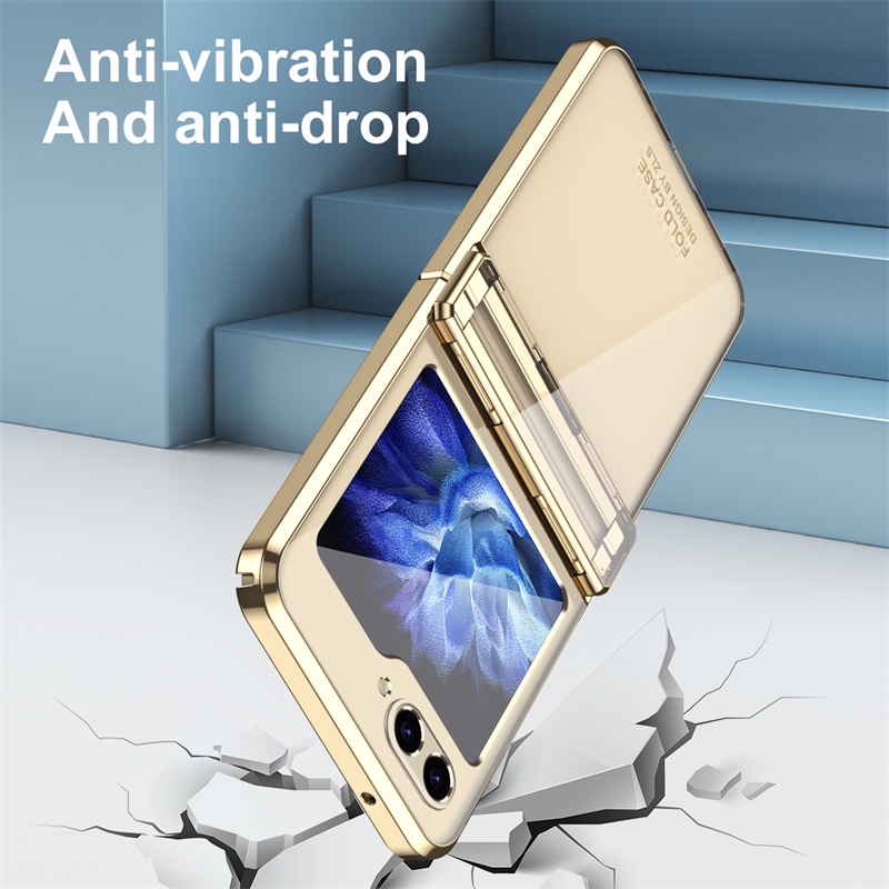 Ốp Điện Thoại PC Nhám Chống Sốc Sang Trọng Cho Samsung Galaxy Z Flip 5 Z Flip 4 5G Z Flip 3