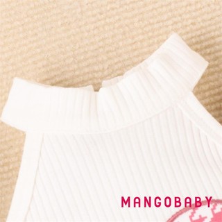 Mgg-baby Girl 3 Bộ Trang Phục Mùa Hè Không Tay Thêu Trái Tim Bộ Quần Áo Trẻ Sơ Sinh