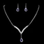 1 Set Vòng cổ Và Bông Tai Đính Đá Zircon Hình Giọt Nước Thời Trang Dành Cho Cô Dâu