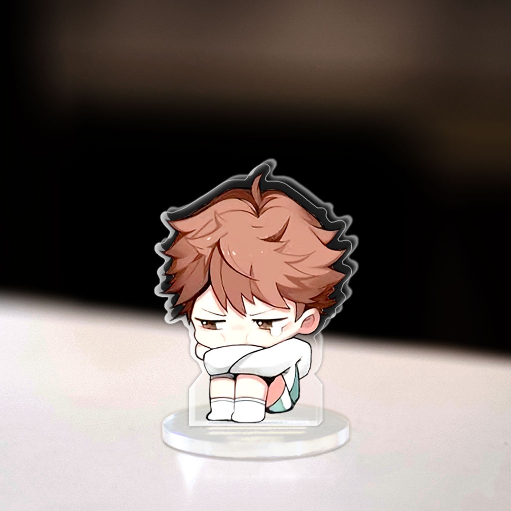 Mô hình Mini Haikyuu Hinata Nishinoya Oikawa Kageyama Standee Chibi Anime Manga trang trí góc học tập cao 3cm