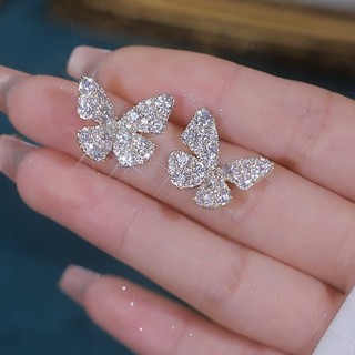 Bông Tai Hình Bướm Đính Đá Lấp Lánh Sang Trọng