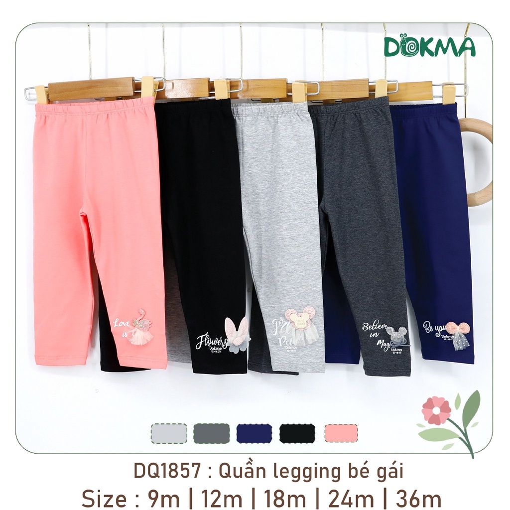 (6-13kg, 6-36M) Quần Legging Bé Gái In Hình Siêu Xinh Trên Gấu Quần DOKMA DQ789 DQ1857 DQ1884 DQ1713