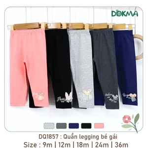 Quần Legging Bé Gái In Hình Siêu Xinh Trên Gấu Quần DOKMA DQ789 DQ1857 DQ1884 DQ1713