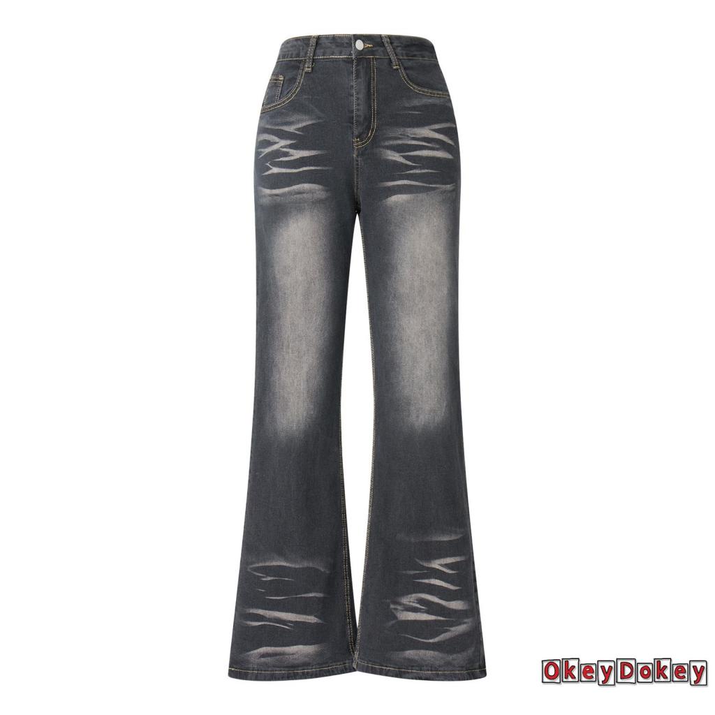 Quần Jean Ống Rộng Y2k Phong Cách Gothic Thời Trang Cho Nữ