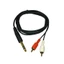 Cáp khuếch đại Y BTM 1 5m 20cm 6 35mm Nam đến 2xRCA Đầu nối mạ vàng Âm thanh-Cord