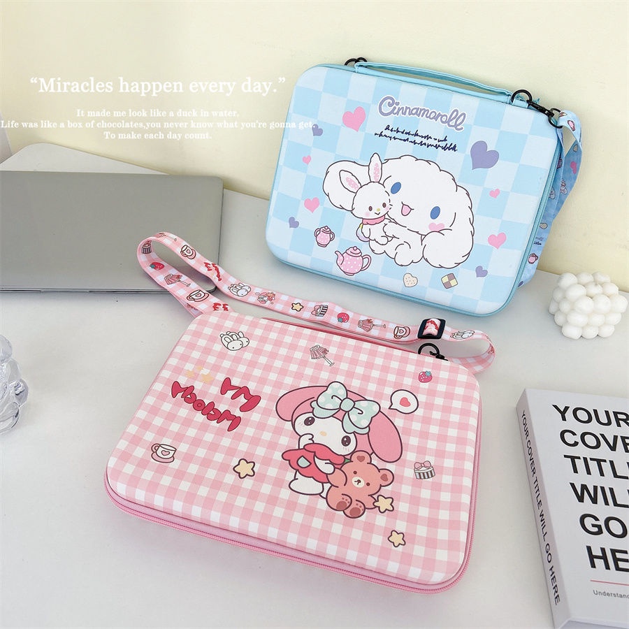 Túi Da PU Đựng Máy Tính Bảng Họa Tiết Melody Cinnamoroll Dễ Thương Chống Thấm Nước 11-13 "Kèm Dây Đeo Cổ Dành Cho Ipad