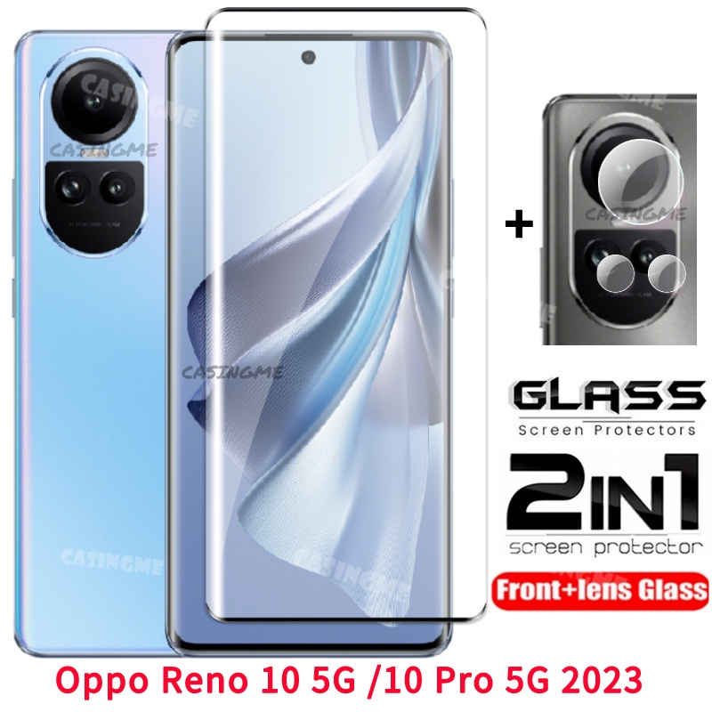2023 Oppo Reno 15 12 13 5G Phim Bảo Vệ Màn Hình 2 Trong 1 Cho Oppo Reno 10 9 10Pro Reno10 Pro Reno10Pro 10Pro + + Plus 5G 2023 Full Cover Kính Cường Lực Mặt Trước Ống Kính Mặt Sau