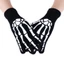 FUHUIOT Halloween Dạ Quang Găng Tay Punk Độc Đá Tay Chống Trượt Xương Kinh Dị Ấm Hơn Đồng Hồ Trang Phục Găng Tay Nửa Ngón Găng Tay