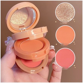 Phấn Má Hồng Bắt Sáng Ba Tầng Mềm Mịn Không Thấm Nước Và Mồ Hôi Lâu Trôi Miss Lara
