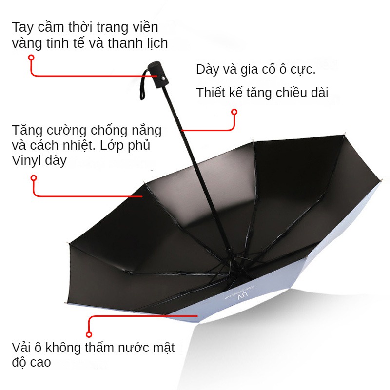 Ô gấp tự động Cc Chống tia cực tím Kích thước lớn Cung cấp bảo vệ tuyệt vời Chống gió Hiệu suất chống nước