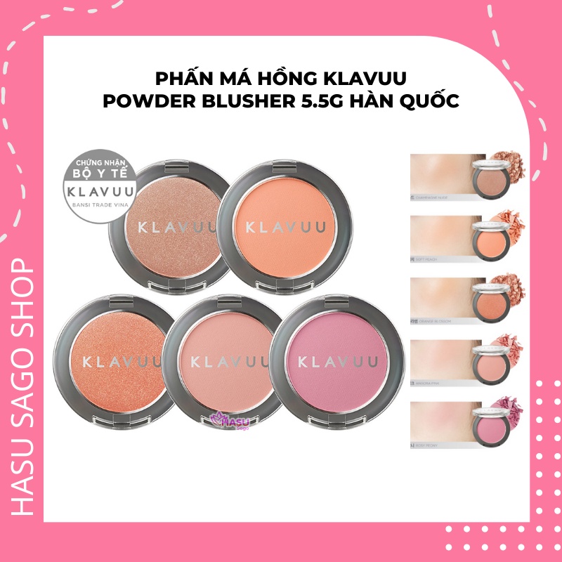 Phấn Má Hồng KLAVUU Urban Pearlsation Natural Powder Bluser Lên Màu Tự ...