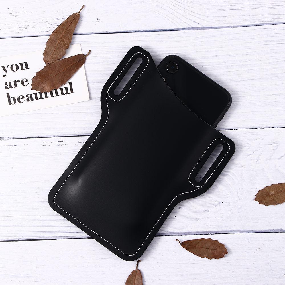 DARON Túi Thắt Lưng Da PU Kẹp Thắt Lưng Điện Thoại Bao Da Thắt Lưng Túi Ví Vintage Gói