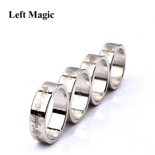 CODECOVED Nhẫn tròn màu đen, Đạo cụ ma thuật Nhẫn ma thuật, Vui nhộn Cận cảnh Magia Vòng tròn màu đen bền Nhẫn mạnh Trẻ em Người lớn Quà tặng