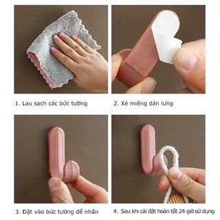 Móc Treo Đồ Đơn Hoạ Tiết Dễ Thương Dán Tường SUNNY DAY