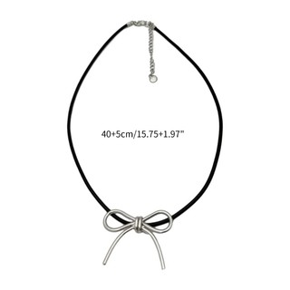 CLI Ngọt Nơ Mặt Dây Chuyền Vòng Cổ Nữ Tính Khí Choker Thời Trang Vintage Xương Đòn Dây Chuyền Trang Sức Cưới