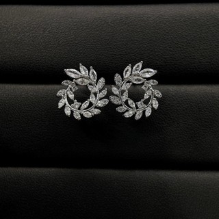 Bông tai nguyệt quế đính đ.á size 15mm