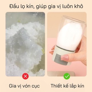 Lọ đựng gia vị thủy tinh, hũ rắc gia vị nắp thông minh tiện dụng cho nhà bếp #A170
