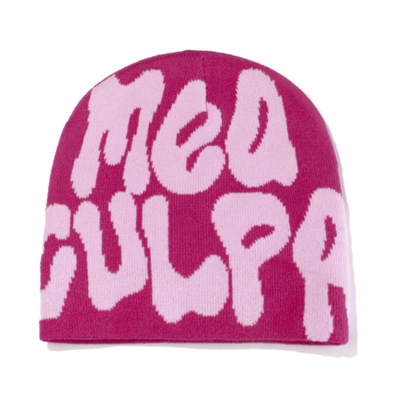 Mũ beanie YOIOI Y2K in chữ mea culpa độc đáo