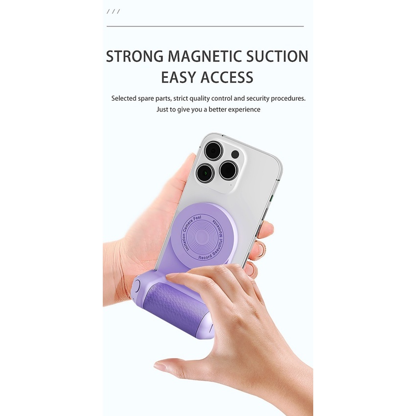 Giá Đỡ Điện Thoại Từ Tính 3300mAh Hỗ Trợ Chụp Ảnh Selfie Cho Android / i-Phone