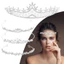 JVSUB Công Chúa Tiara Quà Tặng Tiệc Cưới Kim Cương Giả Pha Lê Vương Miện Băng Đô