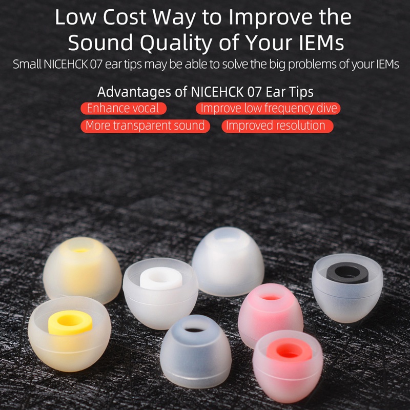 Nút Tai Nghe Nhét Tai Bằng Silicon Cách Âm NiceHCK 07 Cho NX7 MK3 ASX ZSN ZS10 Pro ZSX