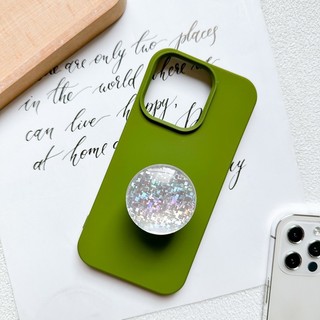 Giá Đỡ Điện Thoại Hình Tròn Bằng Thủy Tinh Màu Trơn Tiện Dụng