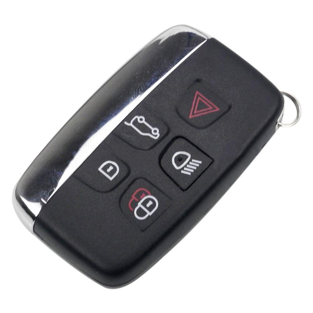 Chìa khóa ô tô FANIELLAPOWELL, Vỏ Fob từ xa 5 nút màu đen, Vỏ chìa khóa ô tô ABS thay thế cho Land Rover Evoque Discovery 4 Rover Evoque / Jaguar Freelander