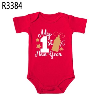 Bình Giáng Sinh / Năm Mới Của Tôi Giáng Sinh Cho Bé Áo Liền Quần Cotton Tuyên Bố Thường Ngày Body Cho Bé Năm Mới Jumpsuit xmas onesie ZHND
