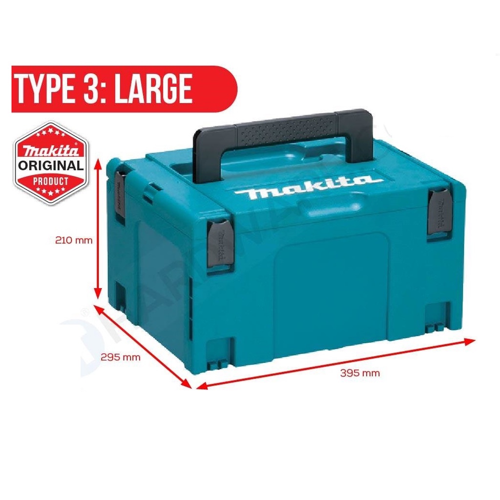 Valigetta Makita MAKPAC 3 - 2 Pezzi, Dimensioni 396x296x210 Mm, Impilabile, Per Utensili E Accessori