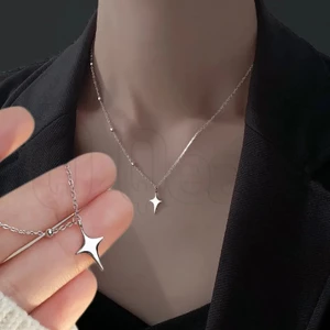 Y2k Vòng cổ Hình Ngôi Sao Năm Cánh / Thánh Giá Phong Cách Hàn Quốc Thanh Lịch Đơn Giản Quyến Rũ Dành Cho Nữ / Bạn Gái