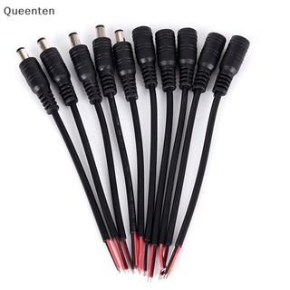 Queenten 5 Cặp An Ninh 5.5x2.1mm Nam + Nữ Ổ Cắm Điện Cắm Đầu Nối Dây Cáp QT