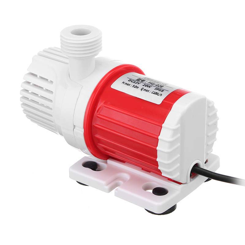 Máy bơm nước chìm 20W 12V Dc 1100L / H có thể điều khiển biển Máy bơm nước tốc độ có thể điều chỉnh Máy bơm nước bể cá