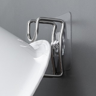 Móc Inox Dán Tường Treo Thau Chậu Khăn Quần Áo/ Giá Gắn Tường Treo Đồ Nhà Bếp Nhà Tắm SUNNY DAY