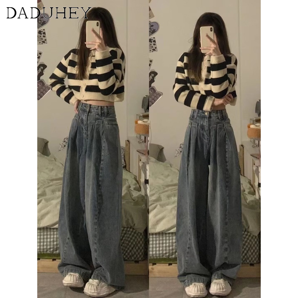 Ảnh Quần jean DADUHEY dáng rộng phong cách đường phố Mỹ cao cấp size lớn 3