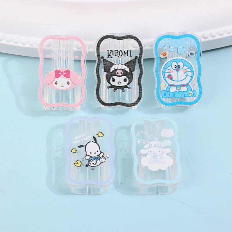 Phụ Kiện Kẹp Cố Định Dây Cáp Sạc USB / Cáp Dữ Liệu Chống Đứt Trong Suốt Hình Sóng Hoạt Hình Dễ Thương 3C
