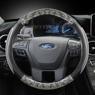 Vỏ bọc vô lăng ô tô bằng gỗ gụ cho Ford Ranger 2016 2017 2018 2019 Everest 2016 2017 2018 2019 Phụ kiện ô tô