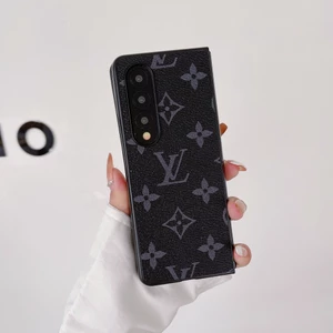 Thiết kế sang trọng Vỏ điện thoại gấp da PU cổ điển cổ điển cho Samsung Galaxy Z Fold 1 2 3 Z Fold 4 5G Vỏ cho Z Fold3 Vỏ bảo vệ thiết kế phong cách xu hướng