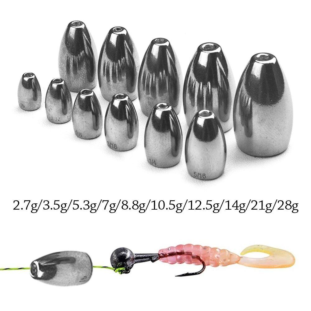Awngd 1 / 2 / 5 Chiếc Câu Cá Vonfram Rơi Chất Lượng Cao Nóng 2.7g-28g Trọng Lượng Bổ Sung Phát Hành Nhanh Dây Đúc Chìm
