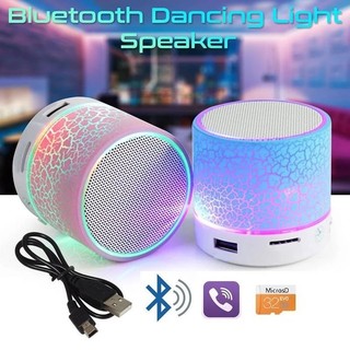 Mini Portable Car Sound A9 Dazzle Crack LED không dây Bluetooth 4.1 Loa siênu trên Thẻ TF
