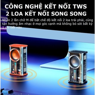 Loa Bluetooth Mini K07 Thiết Kế Trong Suốt đèn Led độc đáo,loa Không Dây Cầm Tay Nhỏ Gọn âm Thanh Hay Bass Chất