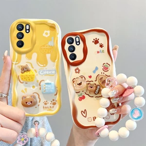 Ốp điện thoại Oppo Reno 6 Ốp điện thoại dễ thương Kem cạnh Điện thoại hình ba chiều Búp bê Vỏ mềm Full Case NYGZ